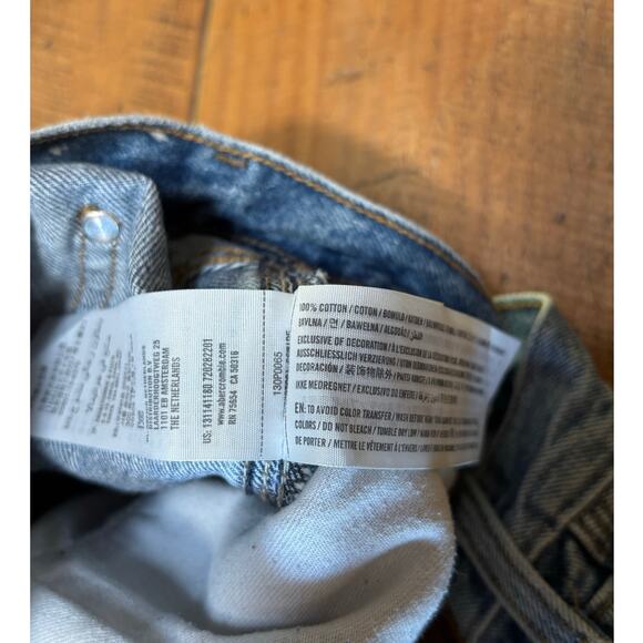 Mens Abercrombie & Fitch Kennan Straight Distressed Carpenter Style Jeans 32x32 - Picture 9 of 12